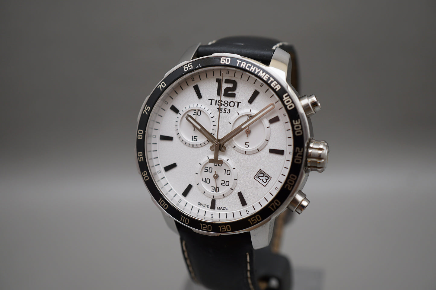 Tissot T095.417.16.037.00 Quickster White Dial Chronograph Tachymeter Quartz Watch