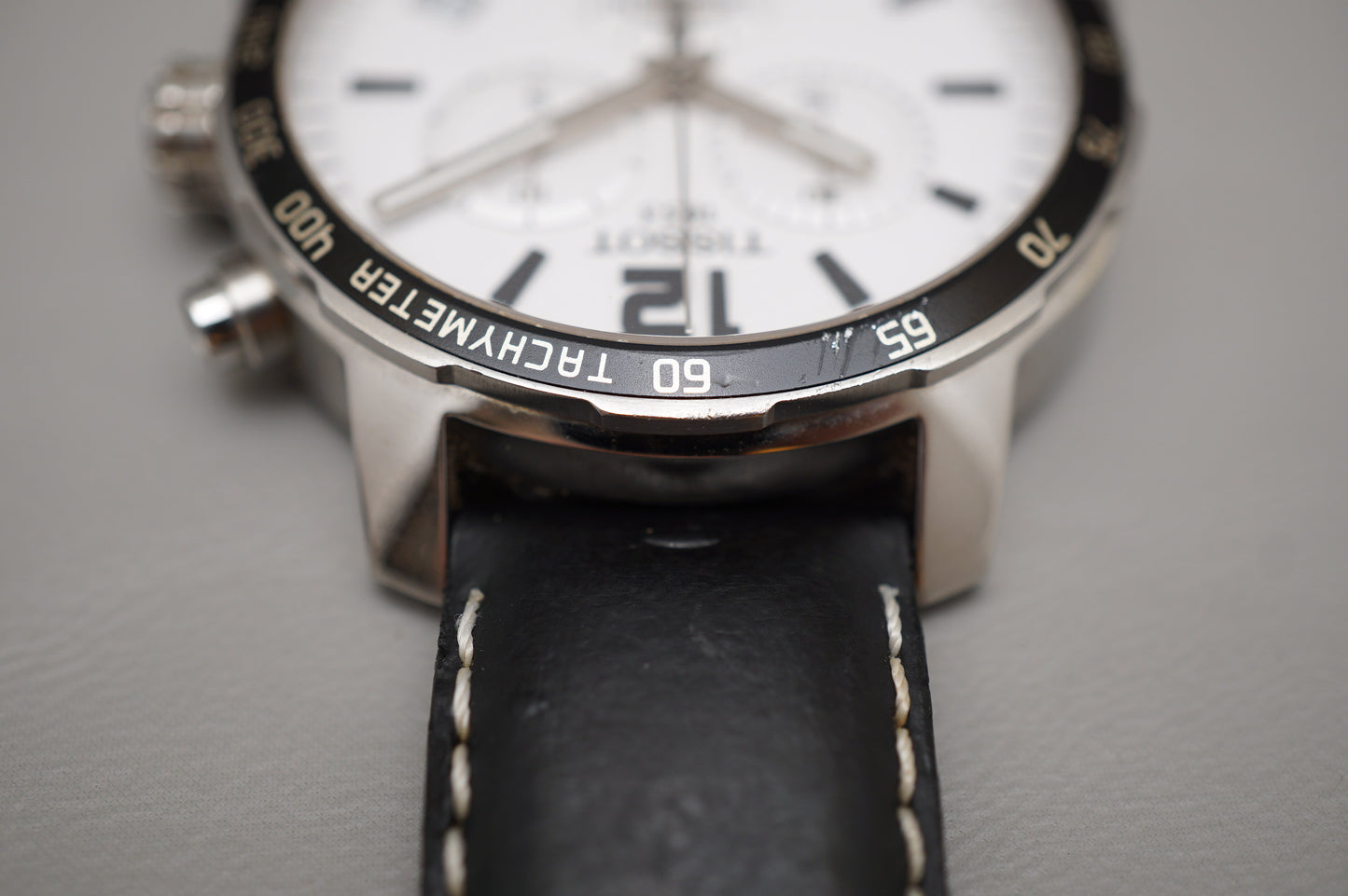 Tissot T095.417.16.037.00 Quickster White Dial Chronograph Tachymeter Quartz Watch