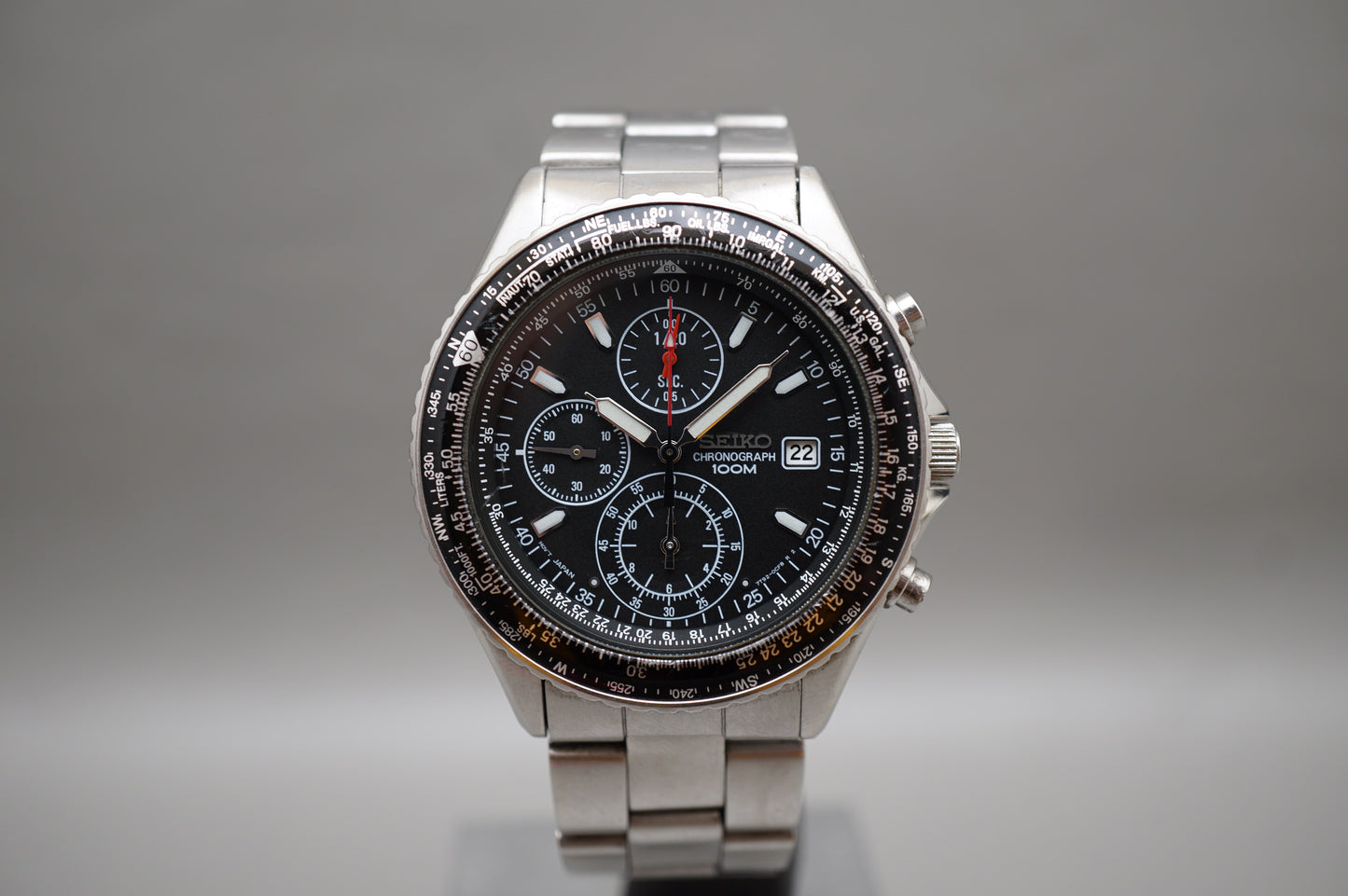 Seiko SND253 7T92 Flightmaster Pilot Chronograph Quartz Watch