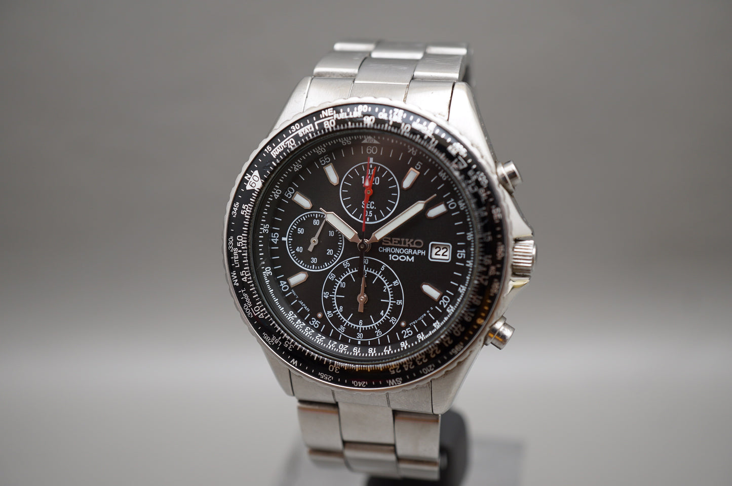 Seiko SND253 7T92 Flightmaster Pilot Chronograph Quartz Watch