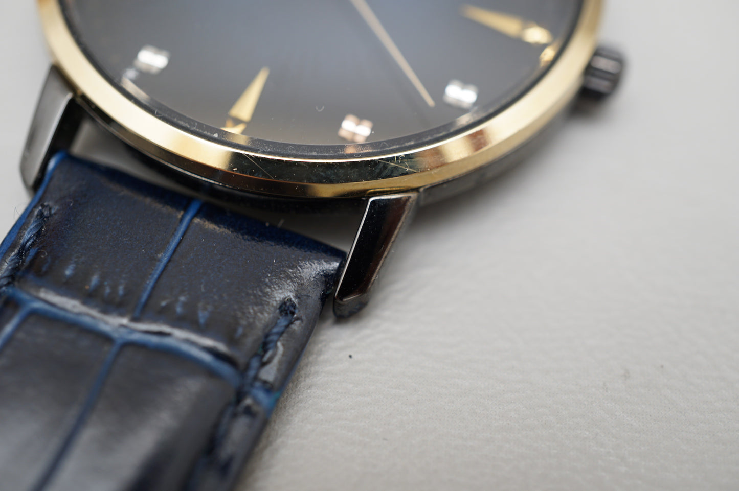 Seiko Selection SCXP132 7N01 Gold Feather Reissue Limited Blue Quartz Watch