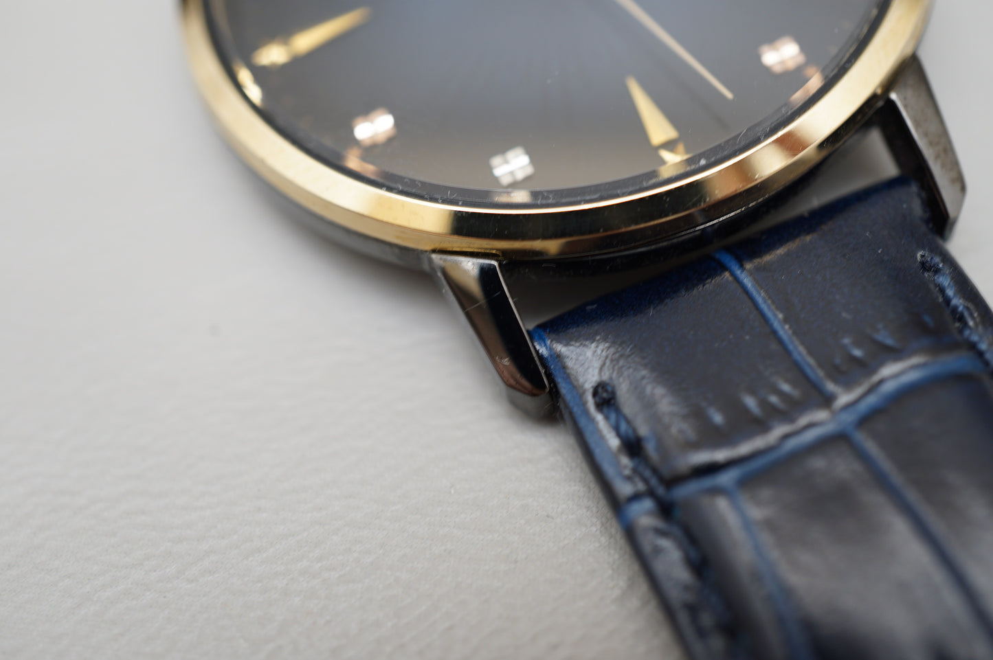 Seiko Selection SCXP132 7N01 Gold Feather Reissue Limited Blue Quartz Watch