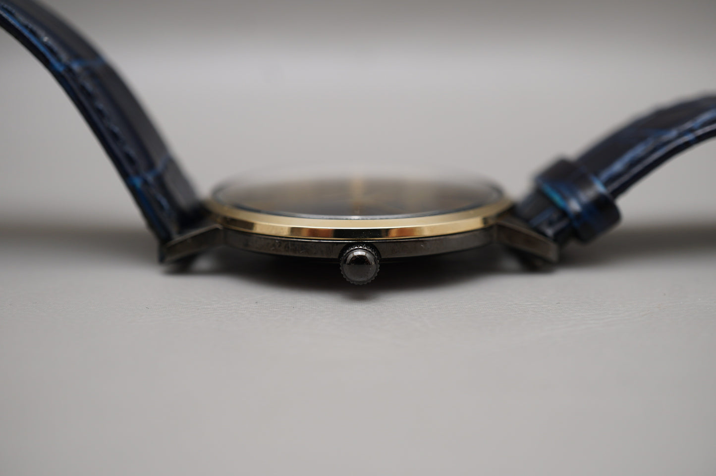 Seiko Selection SCXP132 7N01 Gold Feather Reissue Limited Blue Quartz Watch