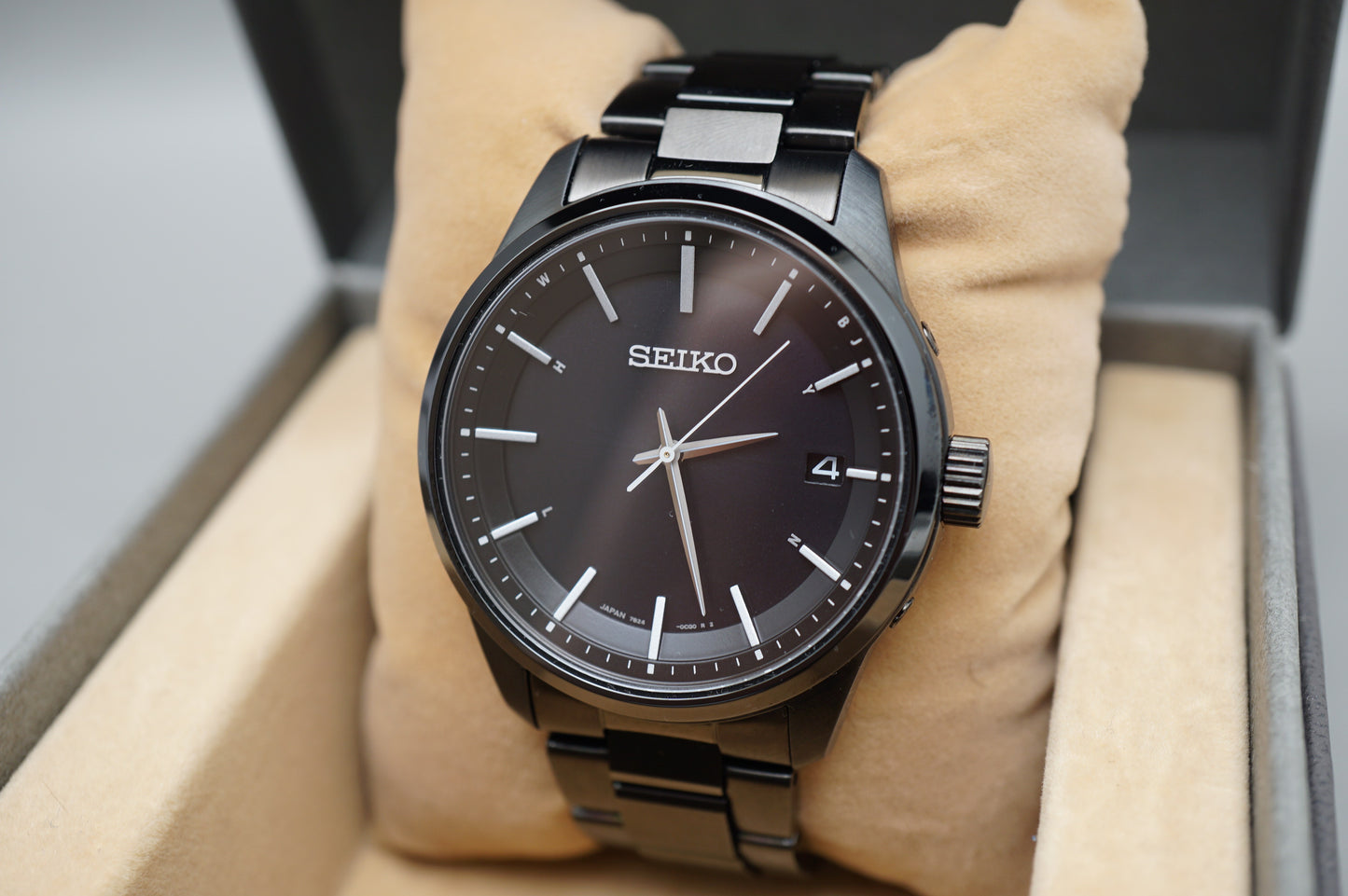 Seiko Selection SBTM257 7B24 Black Tone Radio Wave JDM Solar Quartz Watch