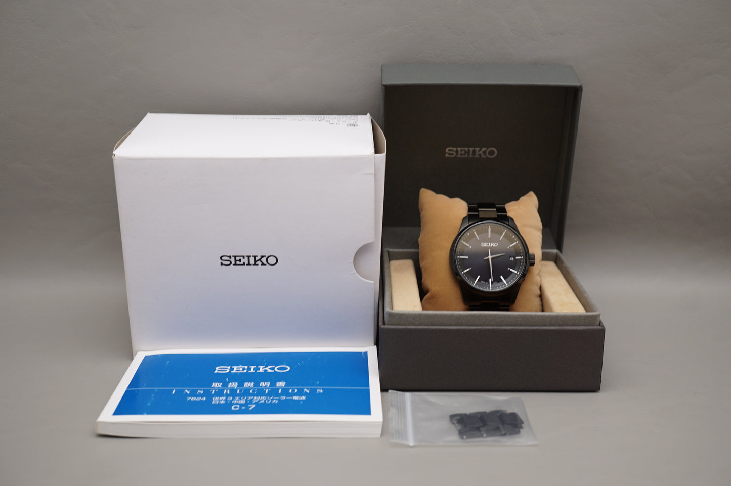 Seiko Selection SBTM257 7B24 Black Tone Radio Wave JDM Solar Quartz Watch