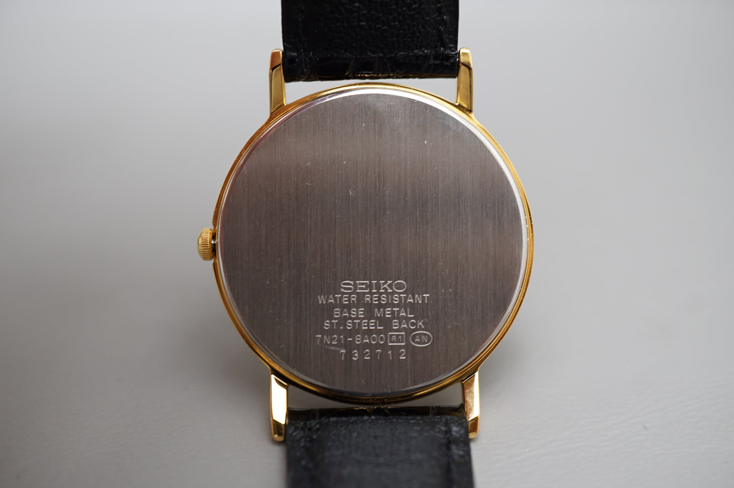 Vintage Seiko 7N21-8A00 Black Gold Tone 1998 Nagano Olympics Quartz Watch