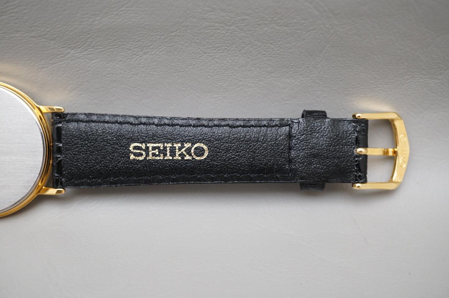 Vintage Seiko 7N21-8A00 Black Gold Tone 1998 Nagano Olympics Quartz Watch