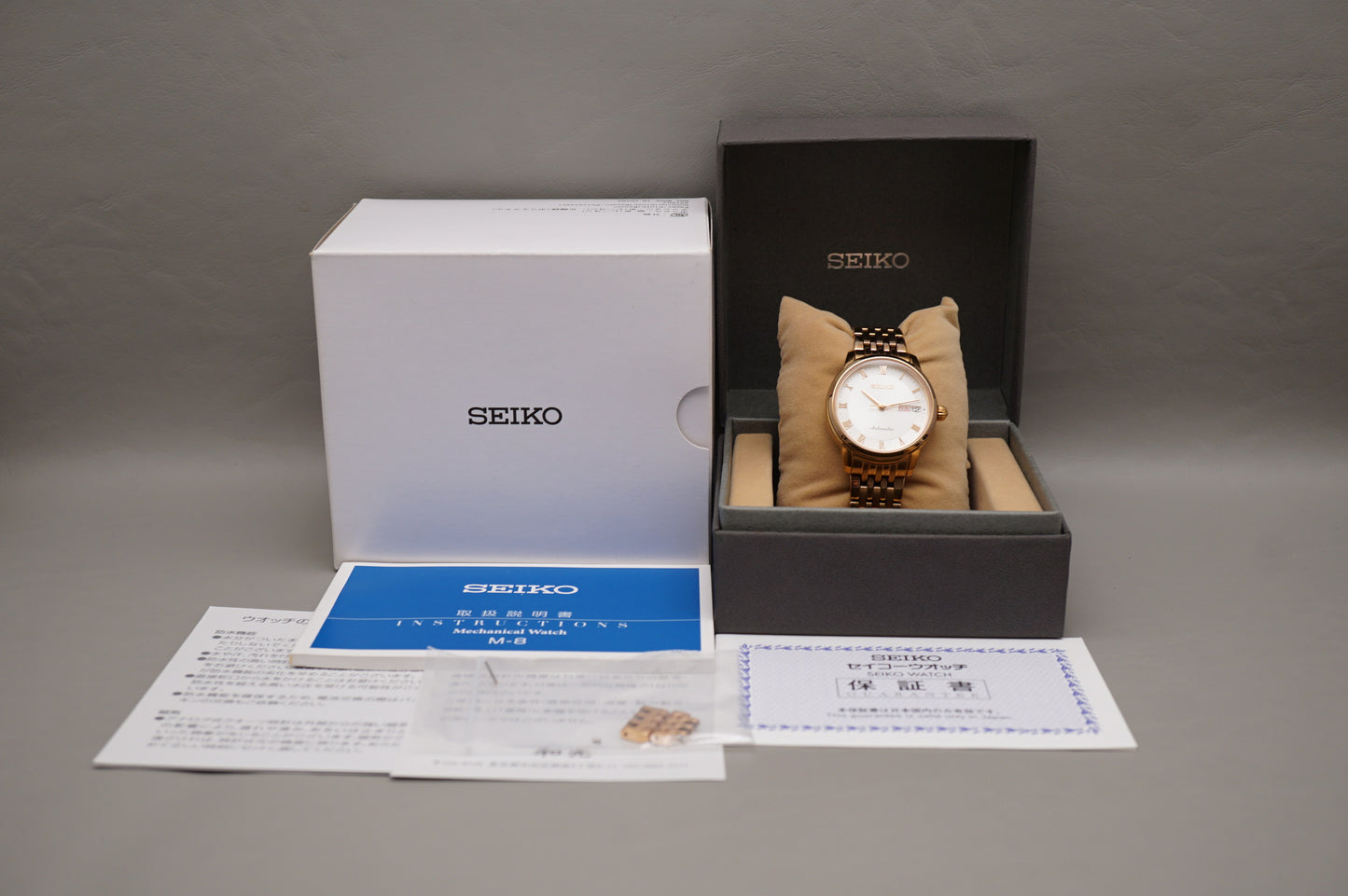 Seiko Presage SRRY016 4R36 Rose Gold Tone 34mm JDM Automatic Watch