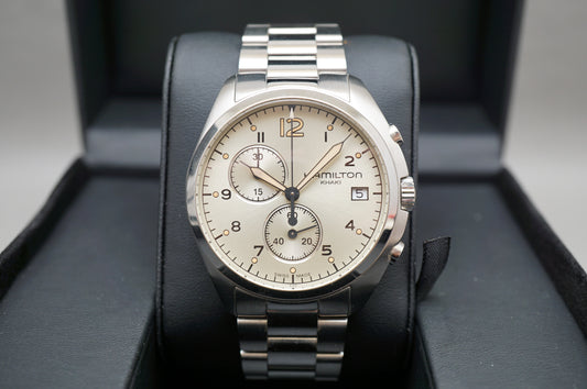 Hamilton Aviation Pilot Pioneer H76512155 Cream Dial Quartz Chronograph Watch