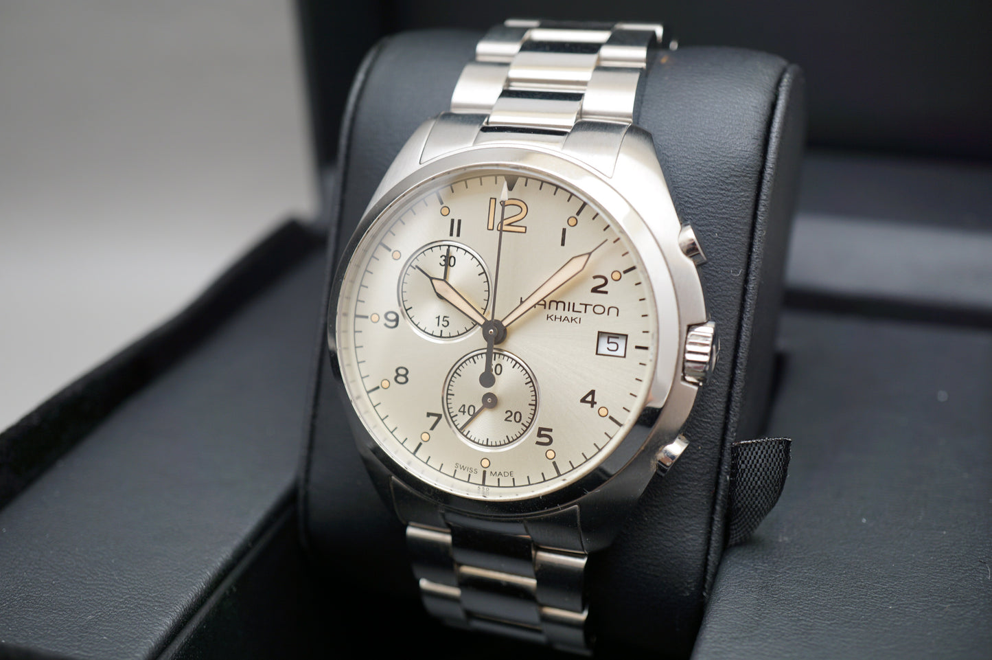Hamilton Aviation Pilot Pioneer H76512155 Cream Dial Quartz Chronograph Watch