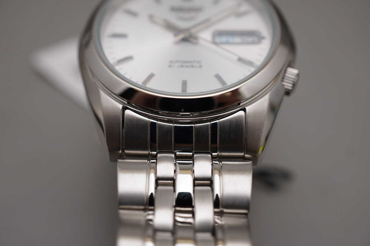 Seiko 5 SNK355K1 7S26 Silver 5 Motif Dial Automatic Watch