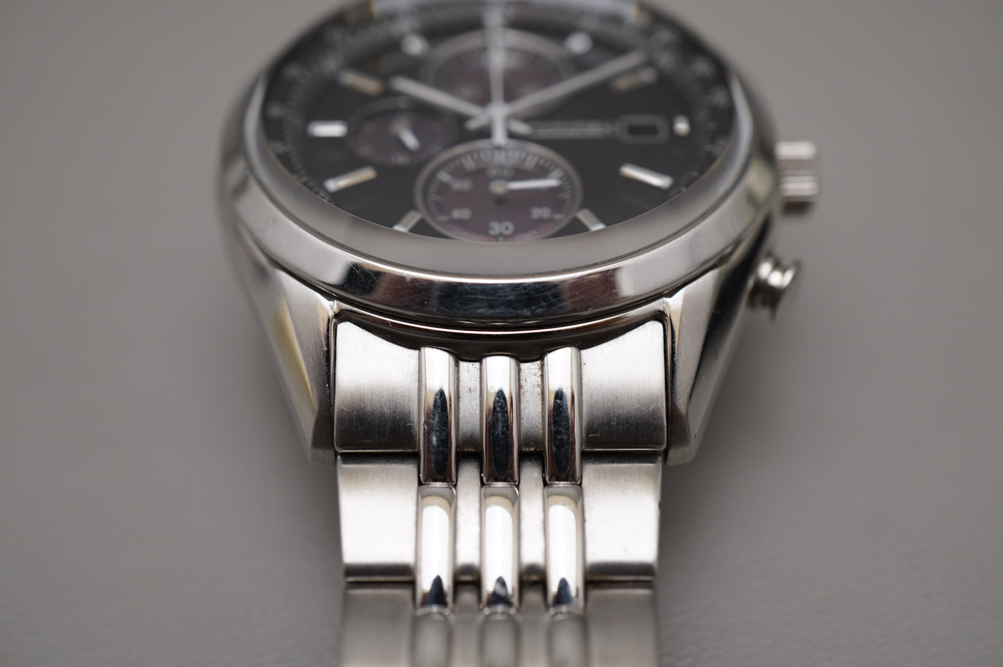 Citizen Eco-Drive B612-S114837 Tachymeter Solar Quartz Chronograph Black Watch
