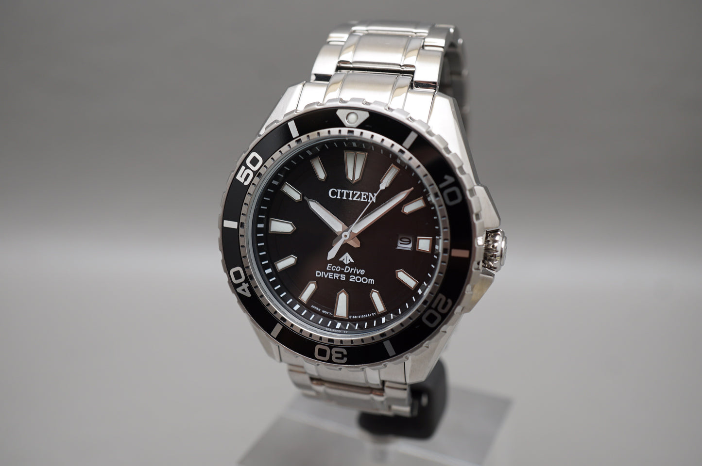 Citizen Eco-Drive BN0190-82E Black Dial Divers 200M Solar Quartz Watch