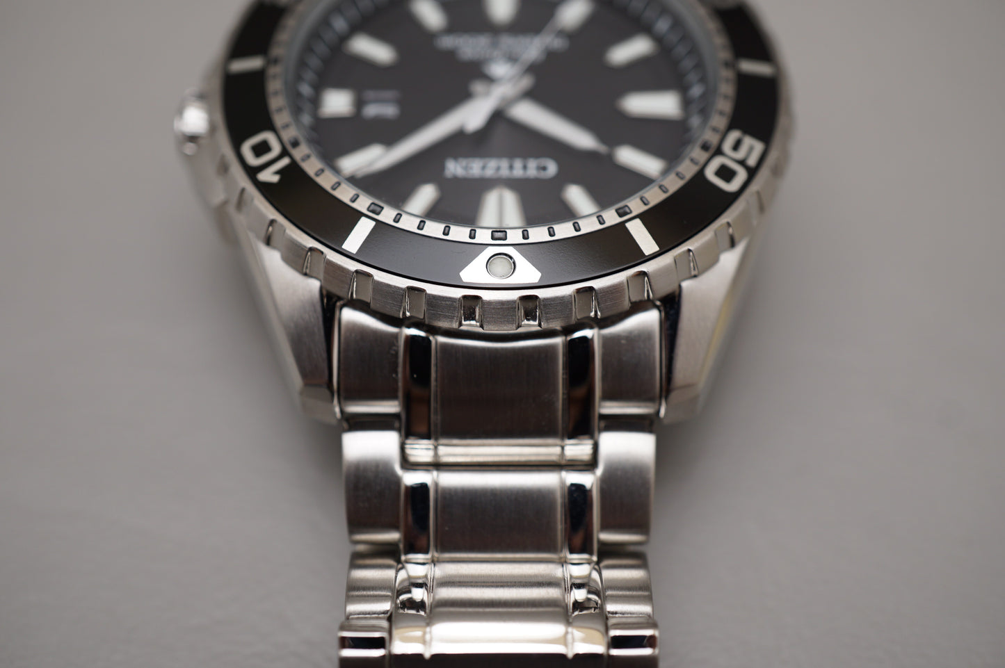 Citizen Eco-Drive BN0190-82E Black Dial Divers 200M Solar Quartz Watch