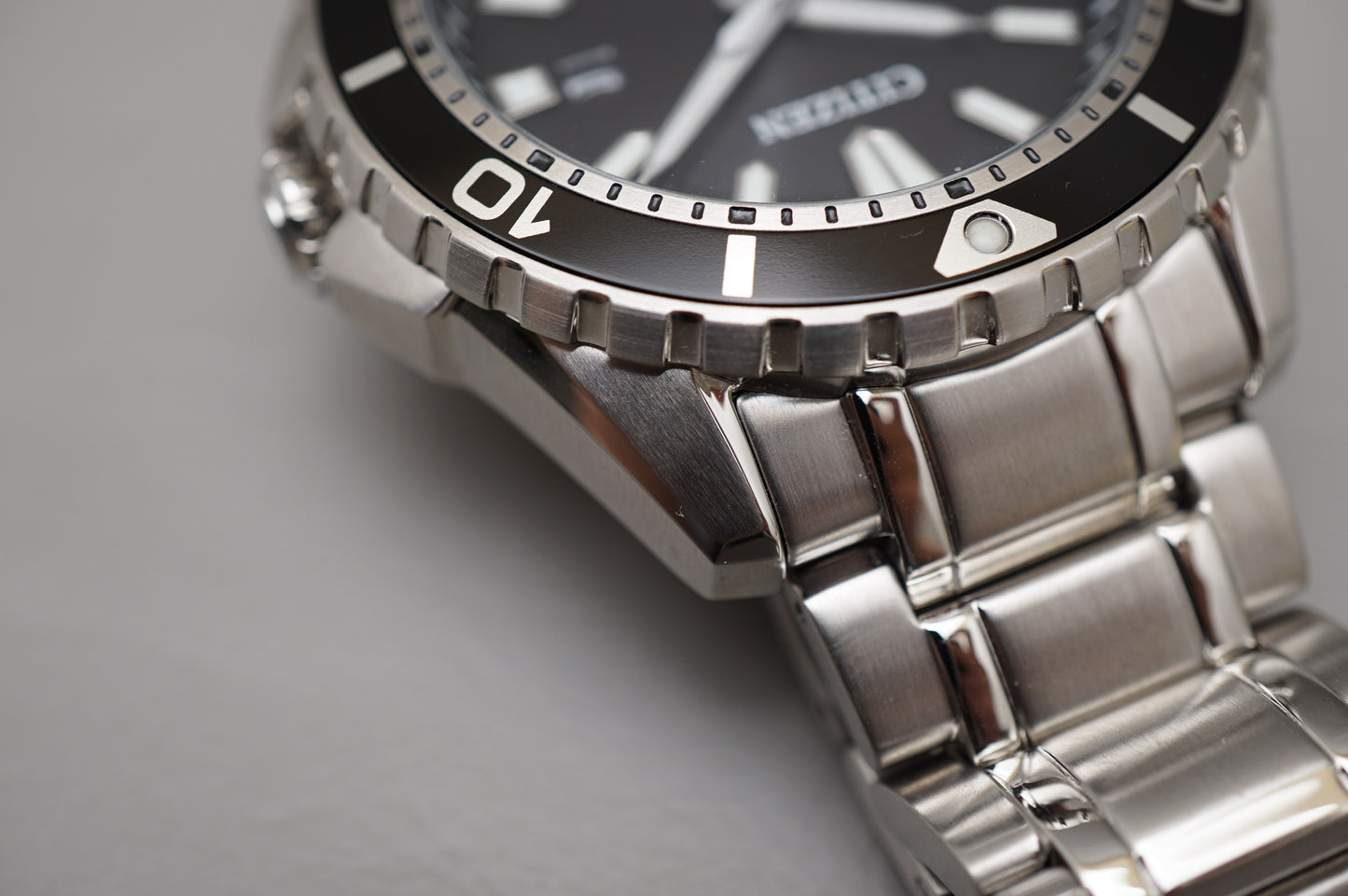 Citizen Eco-Drive BN0190-82E Black Dial Divers 200M Solar Quartz Watch