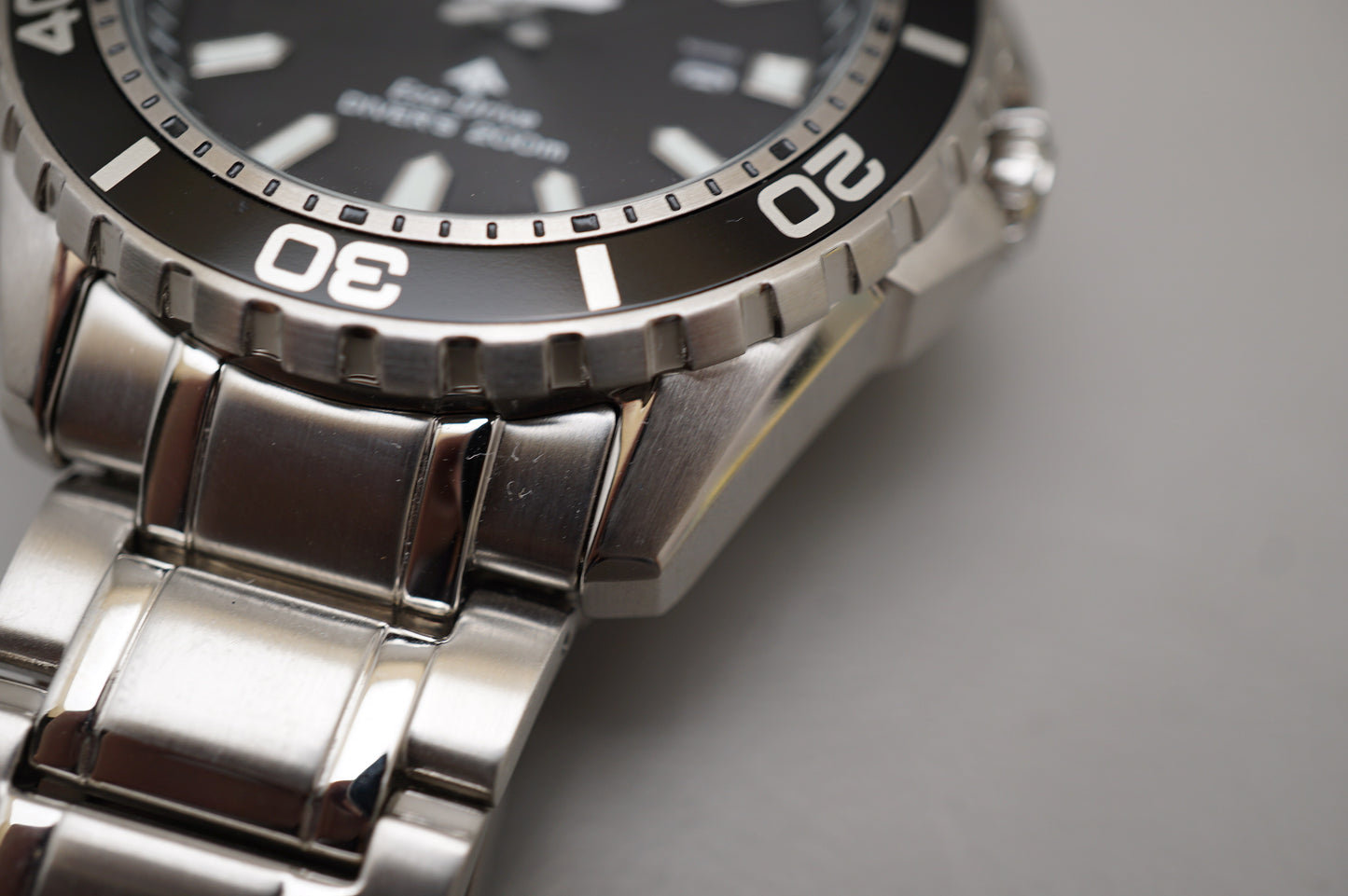 Citizen Eco-Drive BN0190-82E Black Dial Divers 200M Solar Quartz Watch