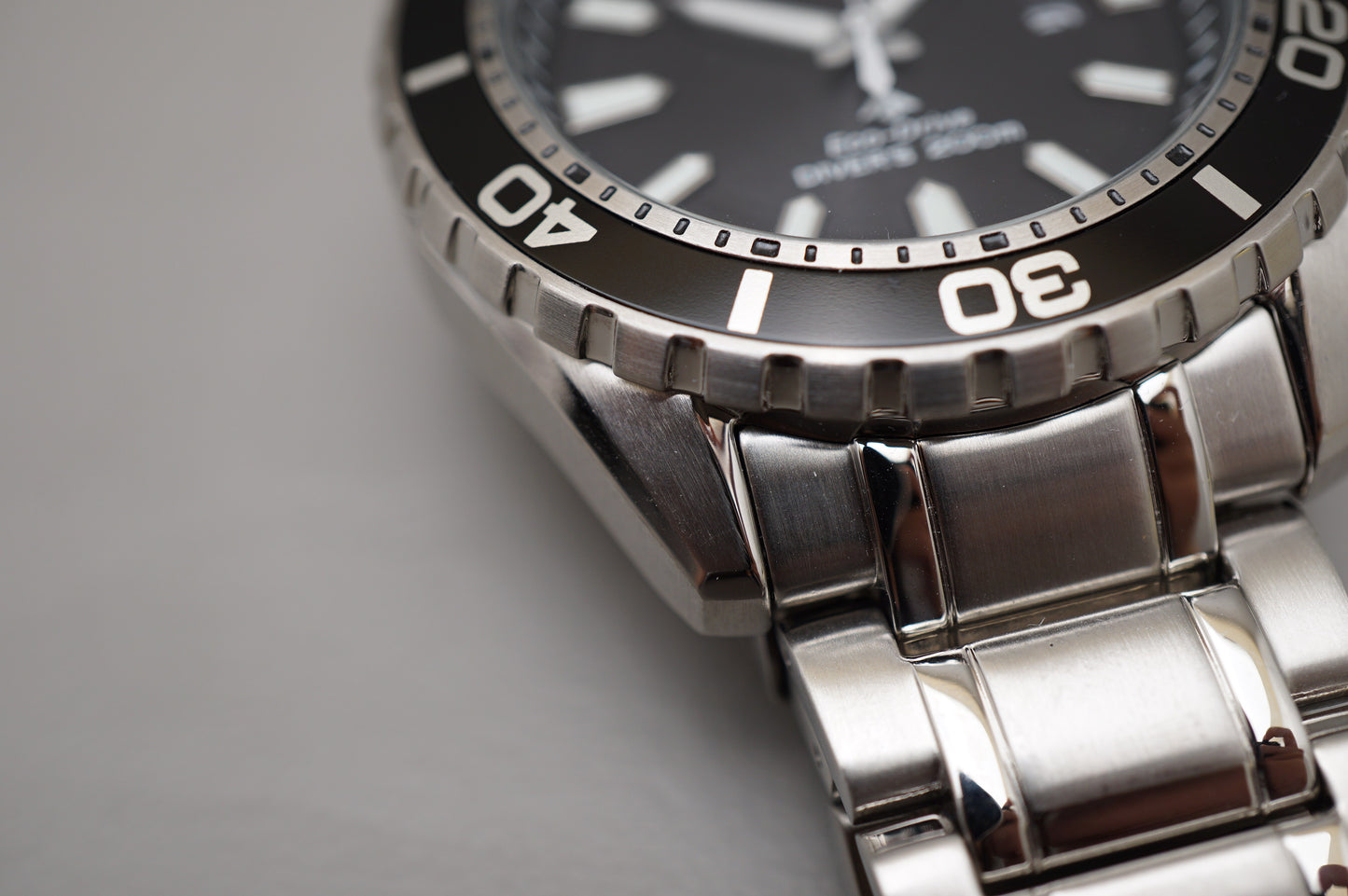 Citizen Eco-Drive BN0190-82E Black Dial Divers 200M Solar Quartz Watch