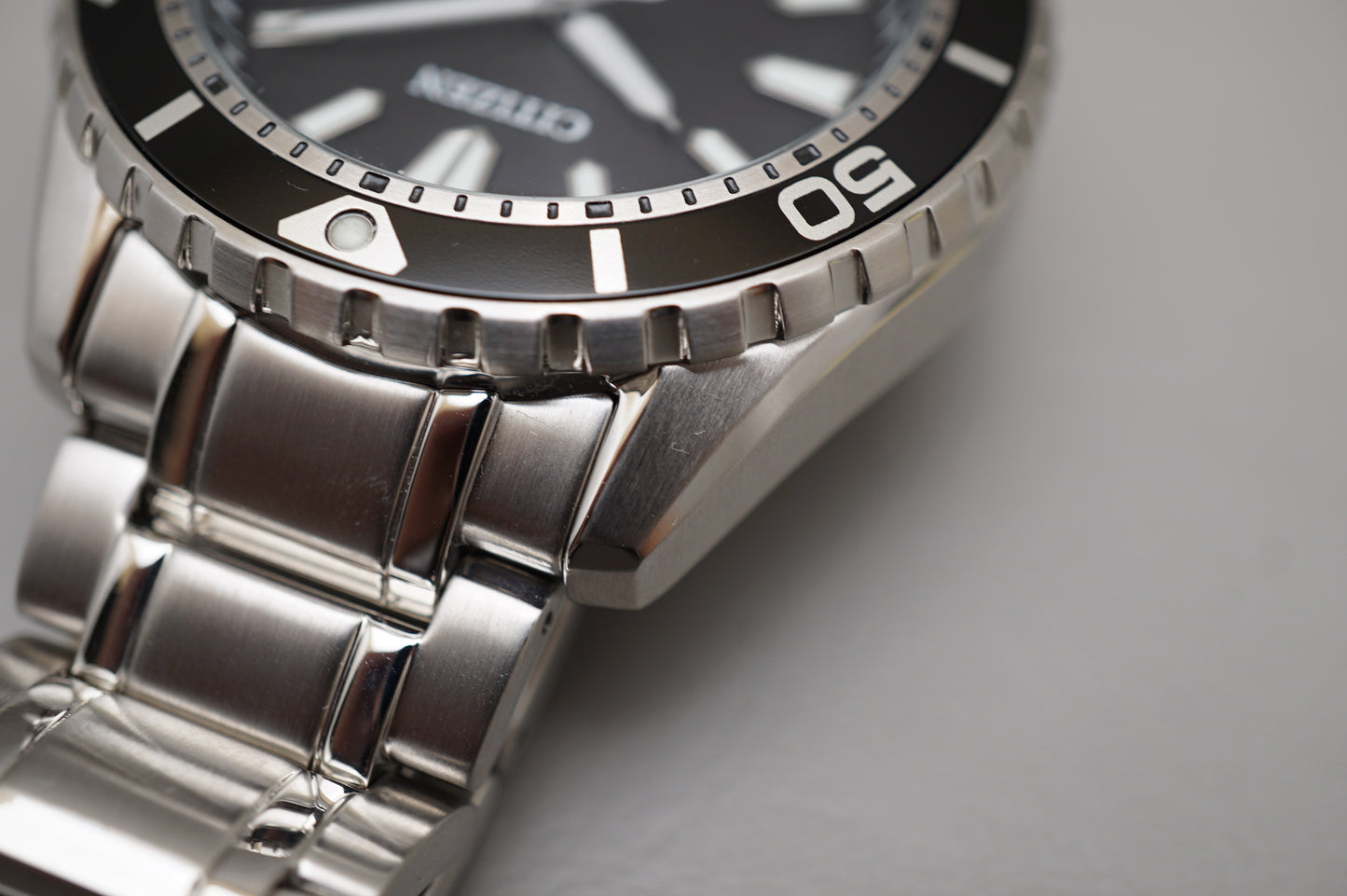 Citizen Eco-Drive BN0190-82E Black Dial Divers 200M Solar Quartz Watch