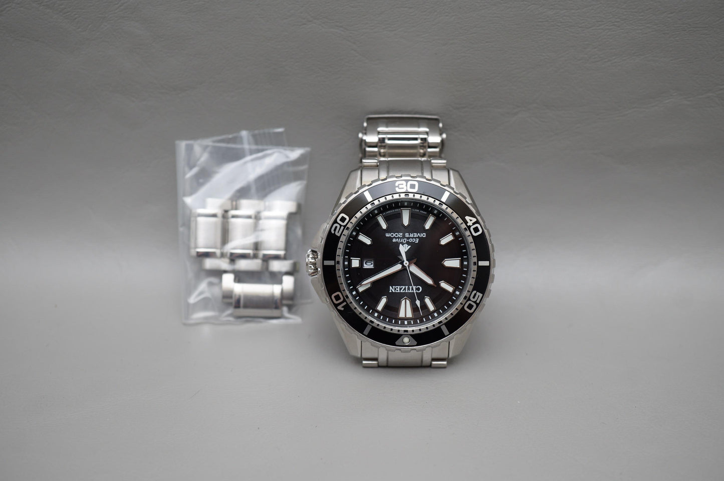 Citizen Eco-Drive BN0190-82E Black Dial Divers 200M Solar Quartz Watch
