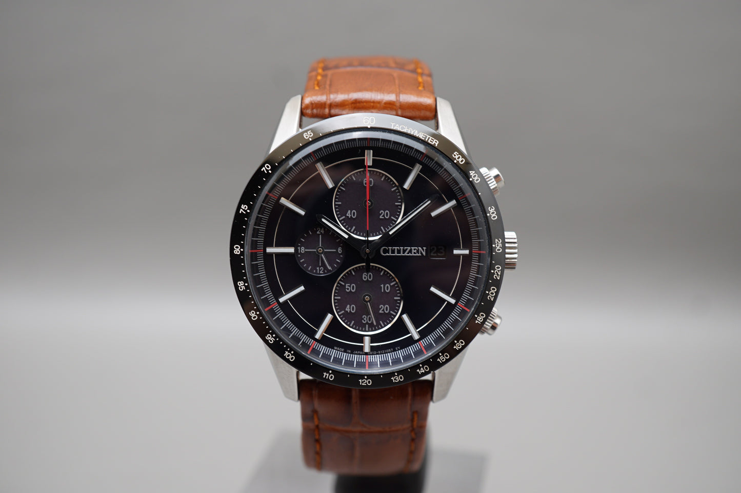 Citizen Eco-Drive B612-S083451 Black Tachymeter Solar Quartz Chronograph Watch