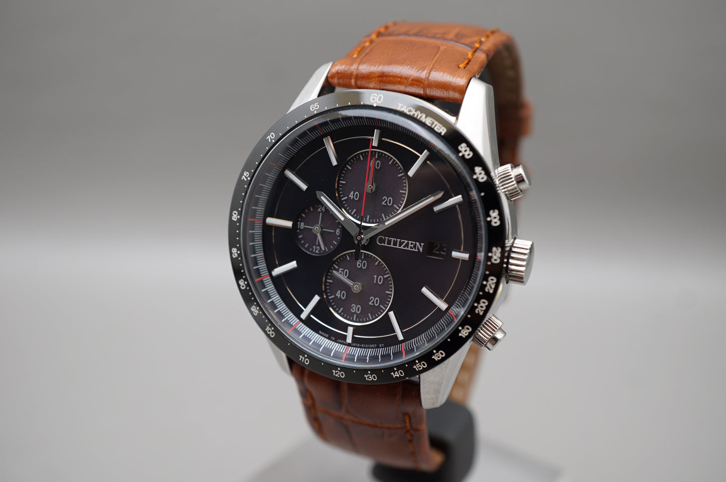 Citizen Eco-Drive B612-S083451 Black Tachymeter Solar Quartz Chronograph Watch