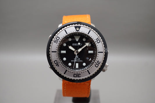 Seiko Prospex SBDN047 V147 Lowercase Limited Black Grey Tuna Solar Quartz Watch