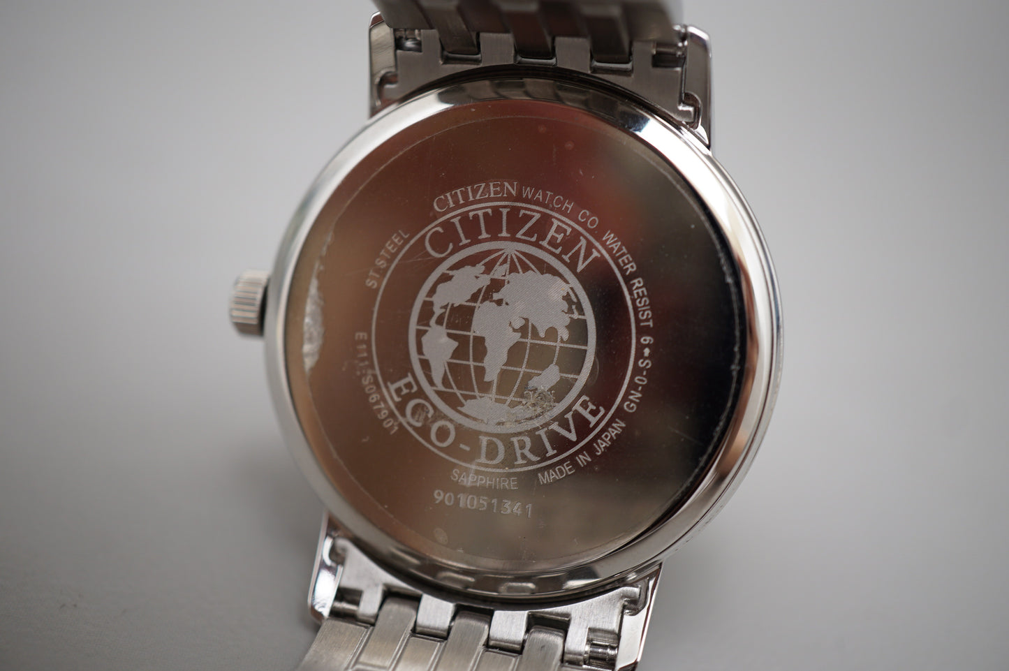 Citizen Eco-Drive E111-S067901 Black Dial Sapphire JDM Solar Quartz Watch