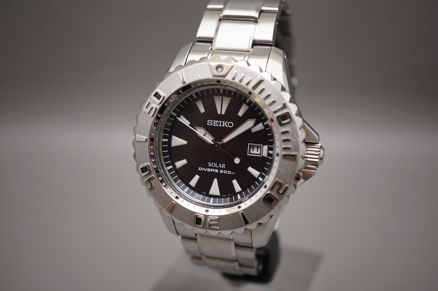 Seiko Prospex SBCB015 V145 Black Dial Divers 200M Solar Quartz Watch