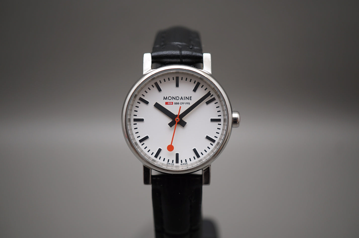 Mondaine 26mm Swiss Railways White Dial Ladies Quartz Watch