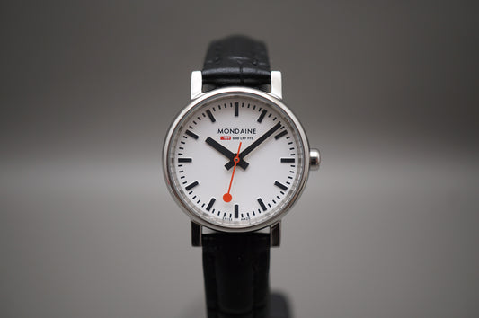 Mondaine 26mm Swiss Railways White Dial Ladies Quartz Watch