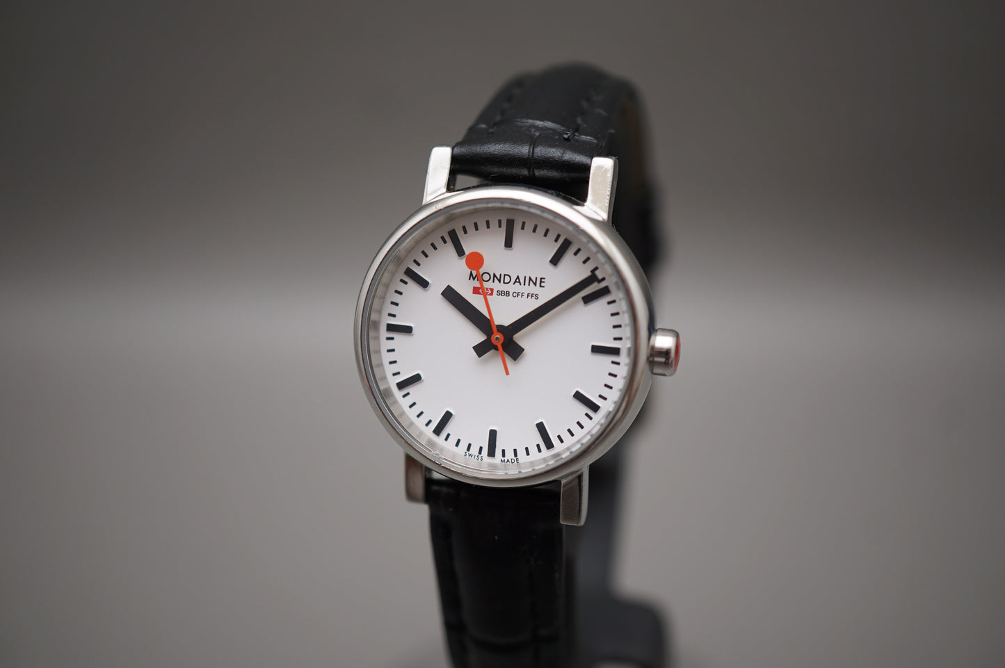 Mondaine 26mm Swiss Railways White Dial Ladies Quartz Watch