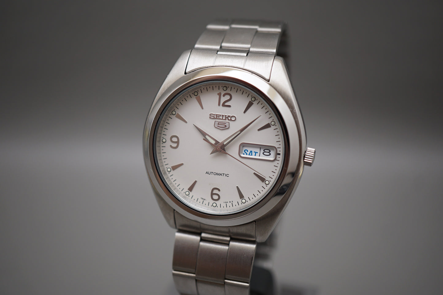 Seiko 5 Sport SNX121 White Dial 37mm Automatic Mechanical Watch READ