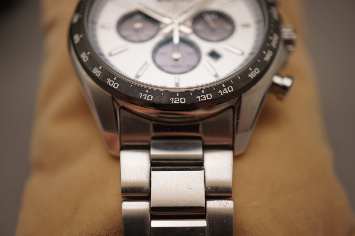 Seiko Selection SBPY165 V175 Solar Chronograph Panda White Dial Quartz Watch