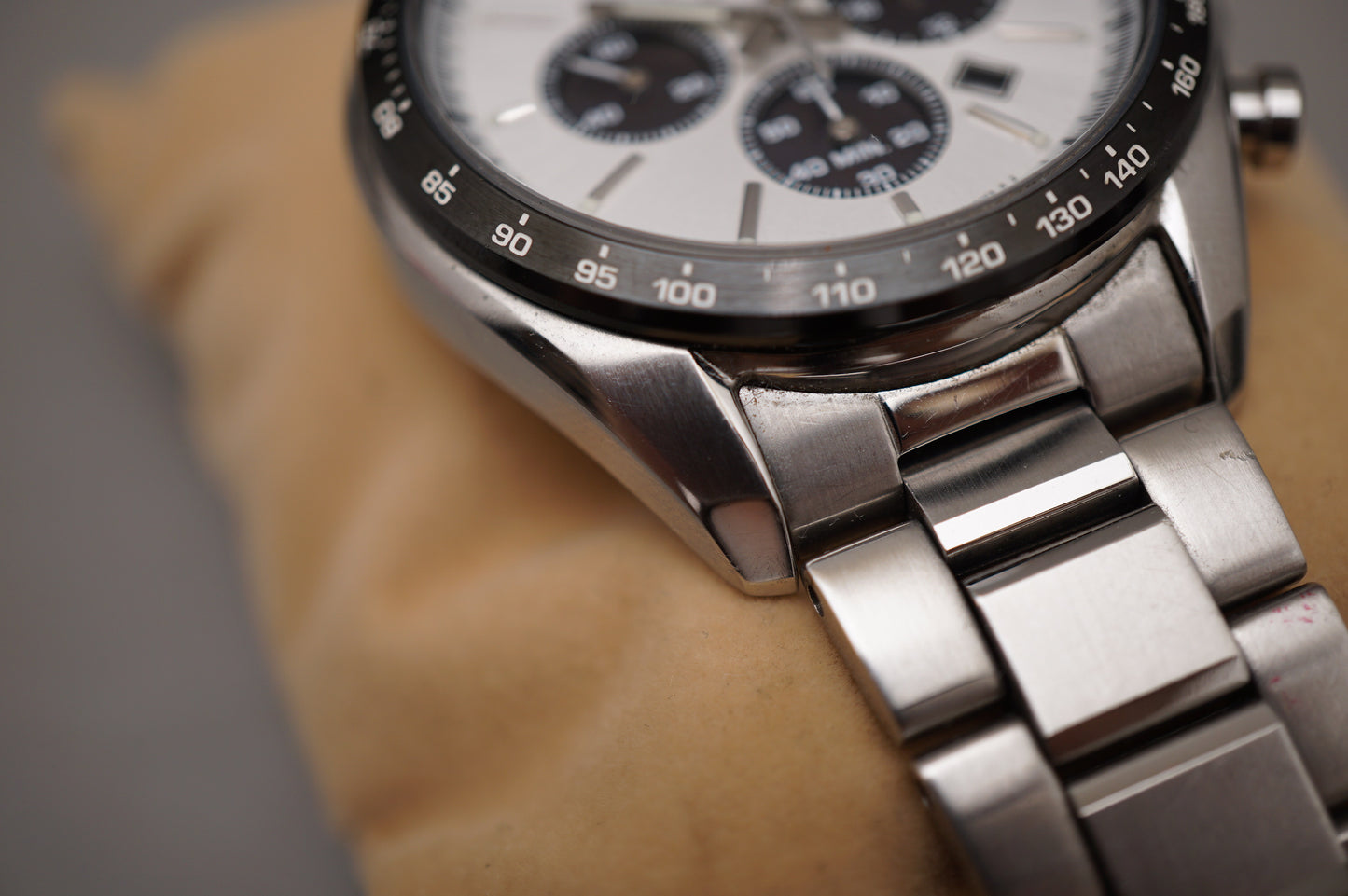 Seiko Selection SBPY165 V175 Solar Chronograph Panda White Dial Quartz Watch