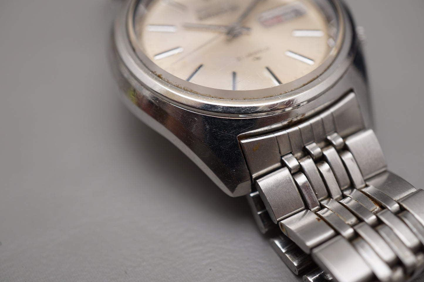 Vintage 1975 Seiko 5 Actus 7019-7060 Champagne Dial JDM Automatic Watch
