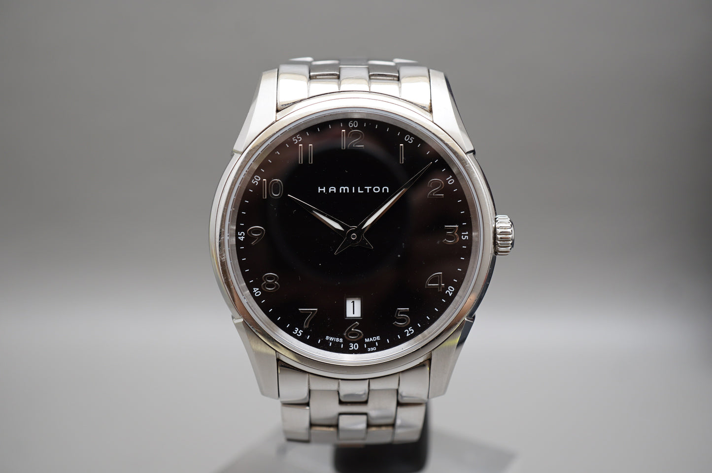 Hamilton Jazzmaster H385110 Black Dial Thinline Quartz Watch