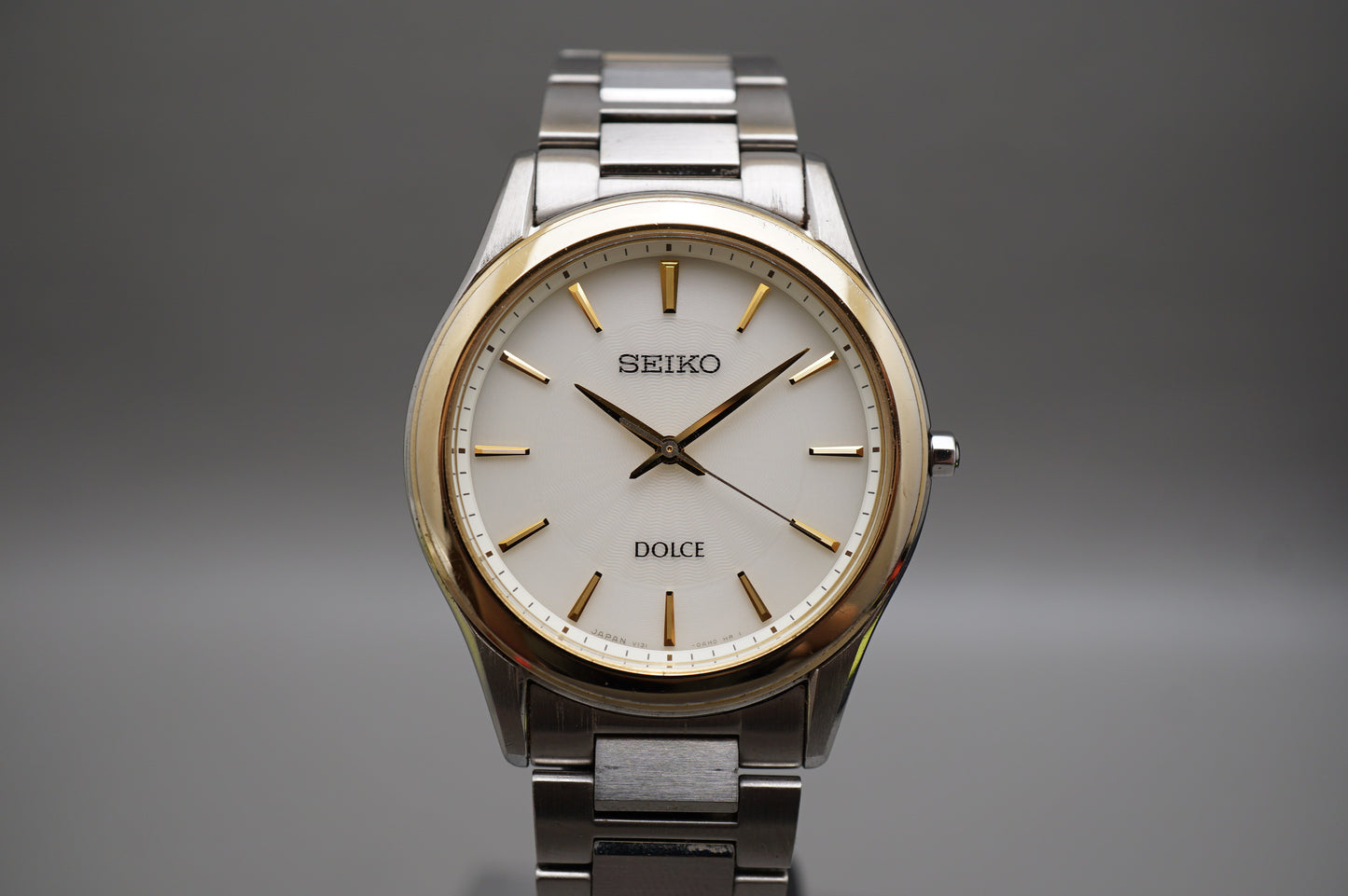 Seiko Dolce SADL014 V131 Two Tone Sunburst Dial Solar JDM Quartz Watch
