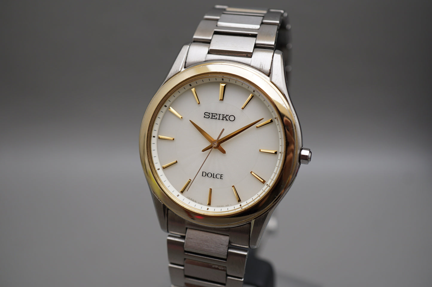Seiko Dolce SADL014 V131 Two Tone Sunburst Dial Solar JDM Quartz Watch