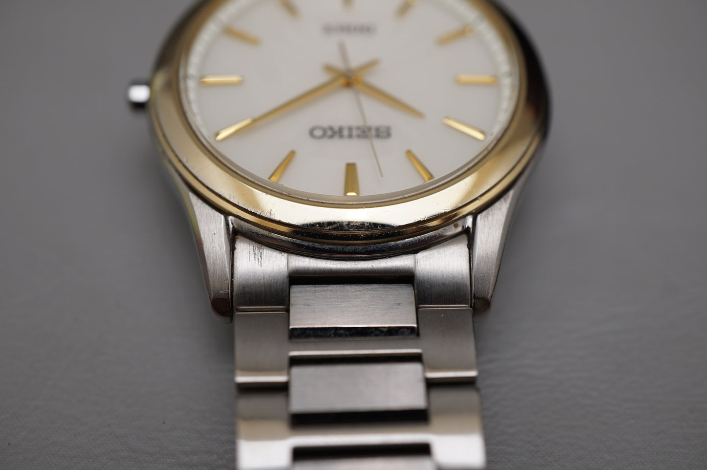 Seiko Dolce SADL014 V131 Two Tone Sunburst Dial Solar JDM Quartz Watch