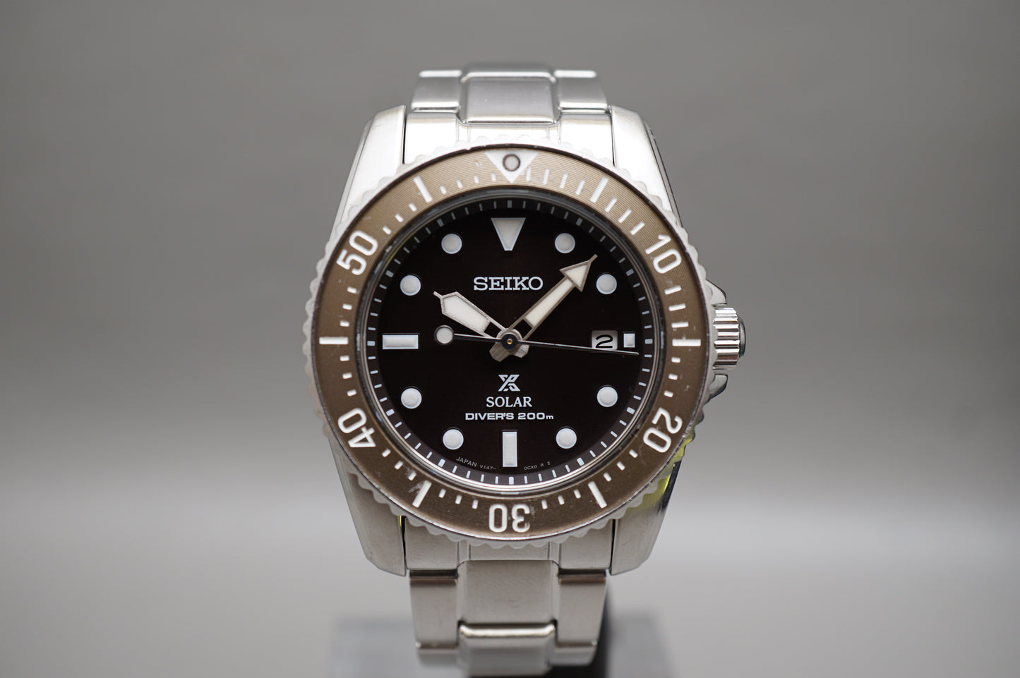 Seiko Prospex SBDN071 V147 Sunburst Brown Divers 200M Solar Quartz Watch