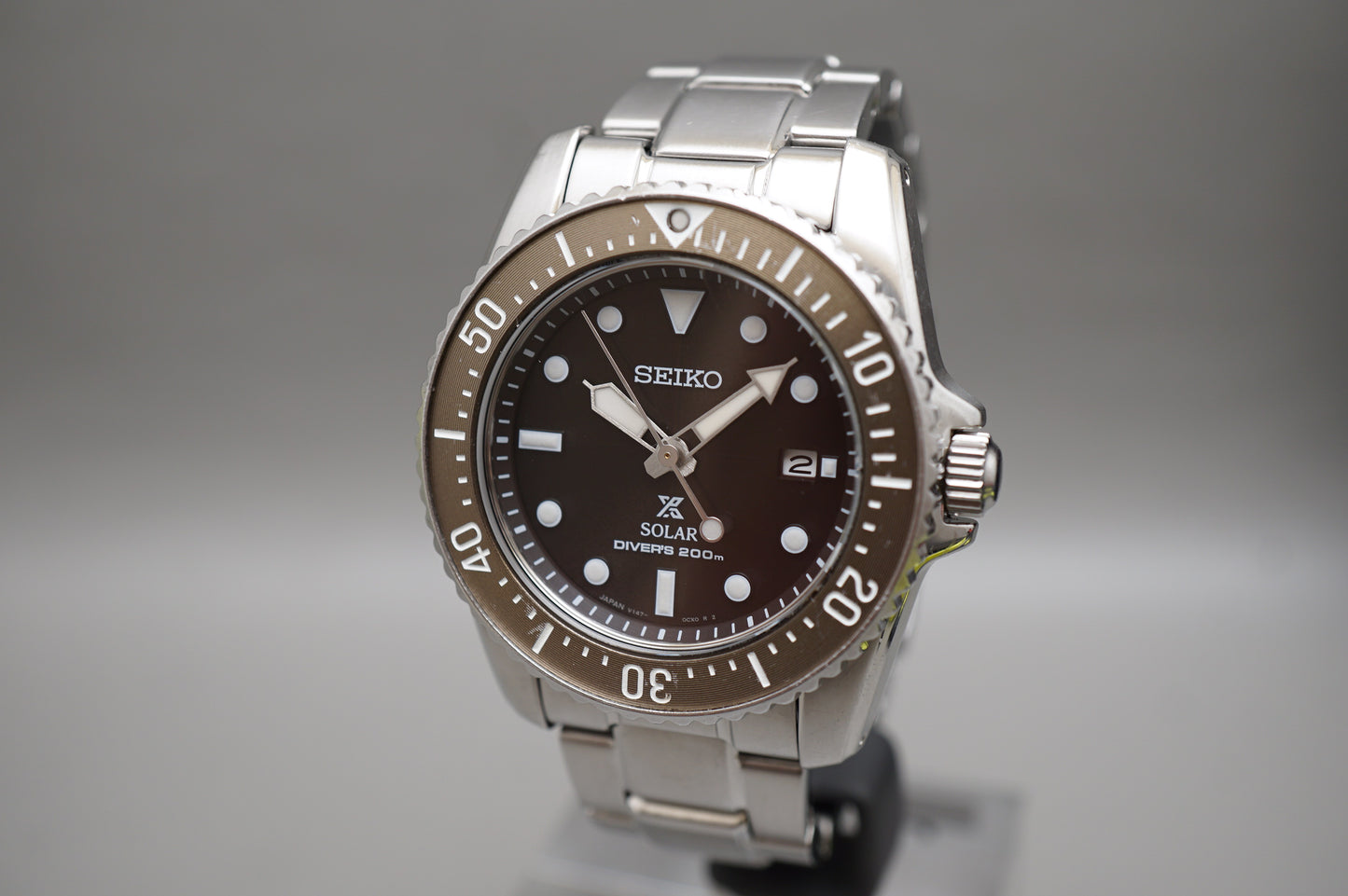 Seiko Prospex SBDN071 V147 Sunburst Brown Divers 200M Solar Quartz Watch
