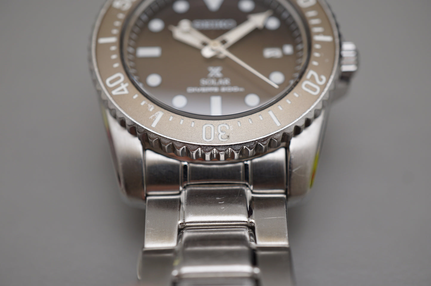 Seiko Prospex SBDN071 V147 Sunburst Brown Divers 200M Solar Quartz Watch