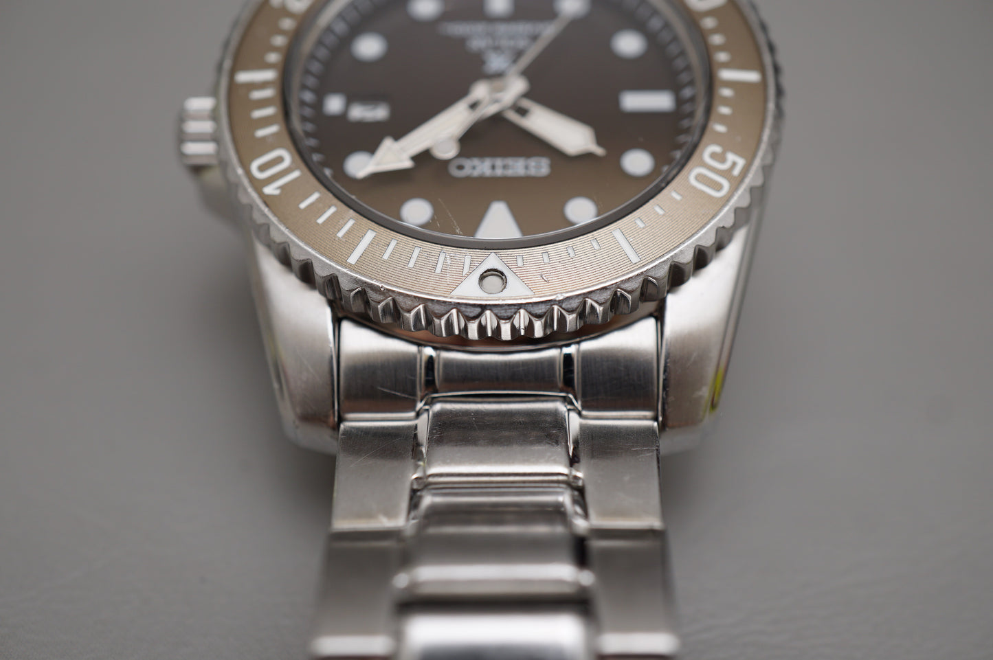 Seiko Prospex SBDN071 V147 Sunburst Brown Divers 200M Solar Quartz Watch