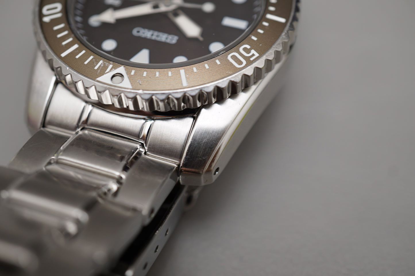Seiko Prospex SBDN071 V147 Sunburst Brown Divers 200M Solar Quartz Watch