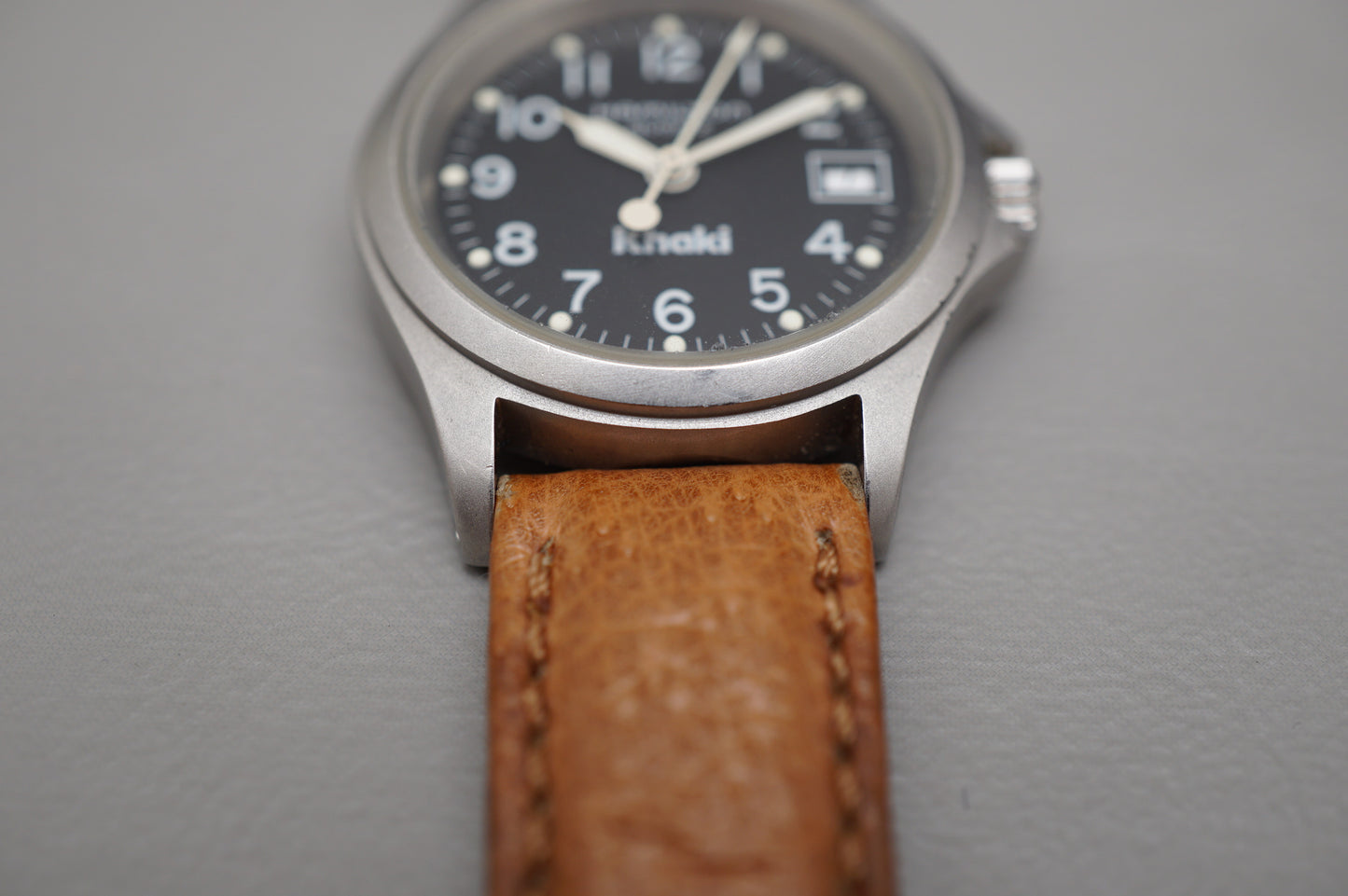 Vintage Hamilton Khaki 9771 Field Black Dial Ladies Quartz Watch Datewheel Issue