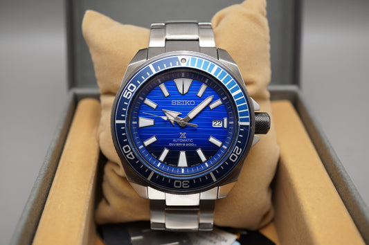 Seiko Prospex SBDY019 4R35 Save The Ocean Blue Dial Samurai Automatic Watch