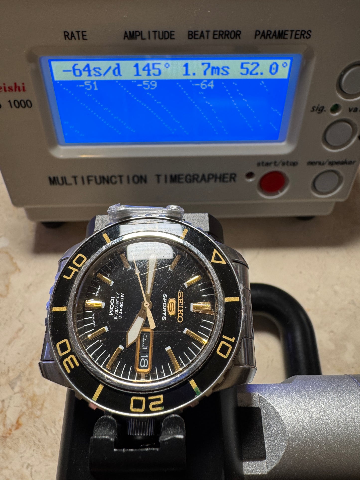 Seiko 5 Sports SNZH57J1 7S36 Fifty Five Fathoms Black Dial Automatic Watch