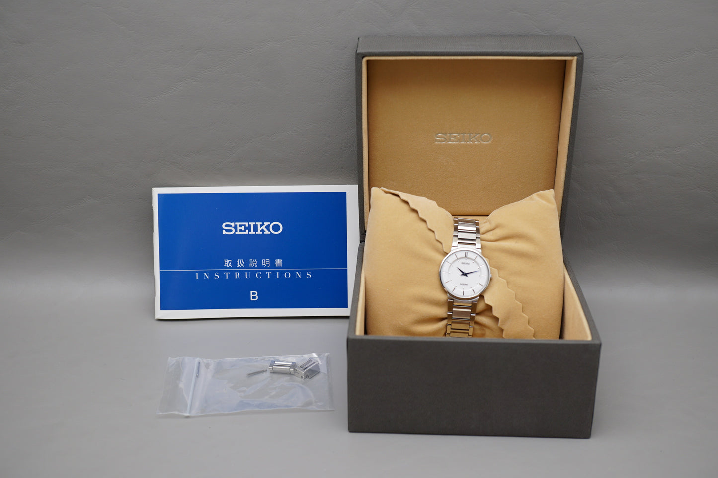 Seiko Exceline SWDL147 4J40 Sunburst White Dial JDM Ladies Quartz Watch