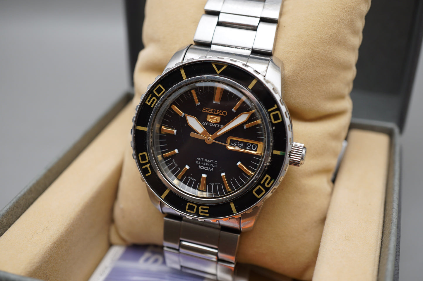 Seiko 5 Sports SNZH57J1 7S36 Fifty Five Fathoms Black Dial Automatic Watch