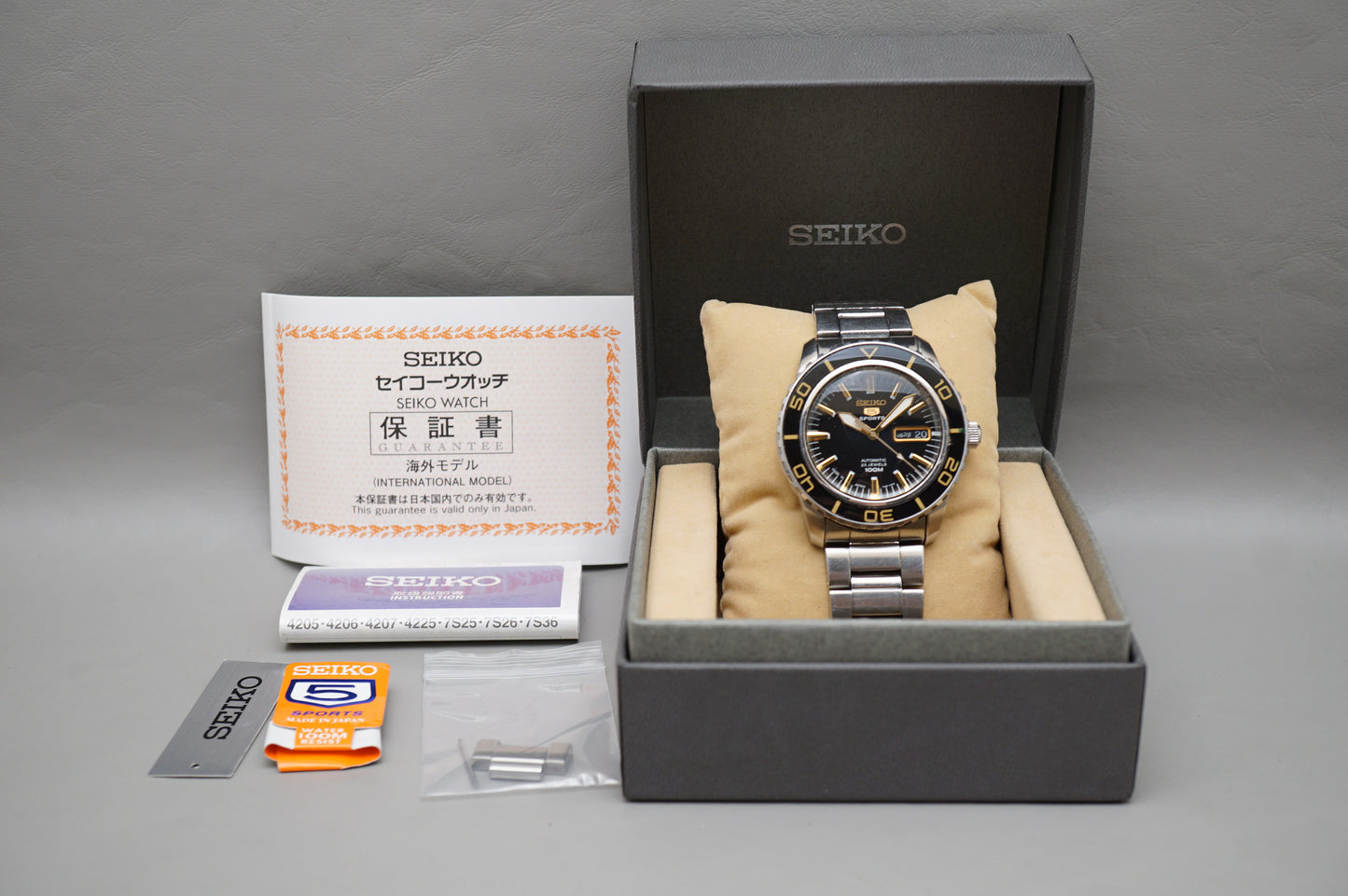 Seiko 5 Sports SNZH57J1 7S36 Fifty Five Fathoms Black Dial Automatic Watch